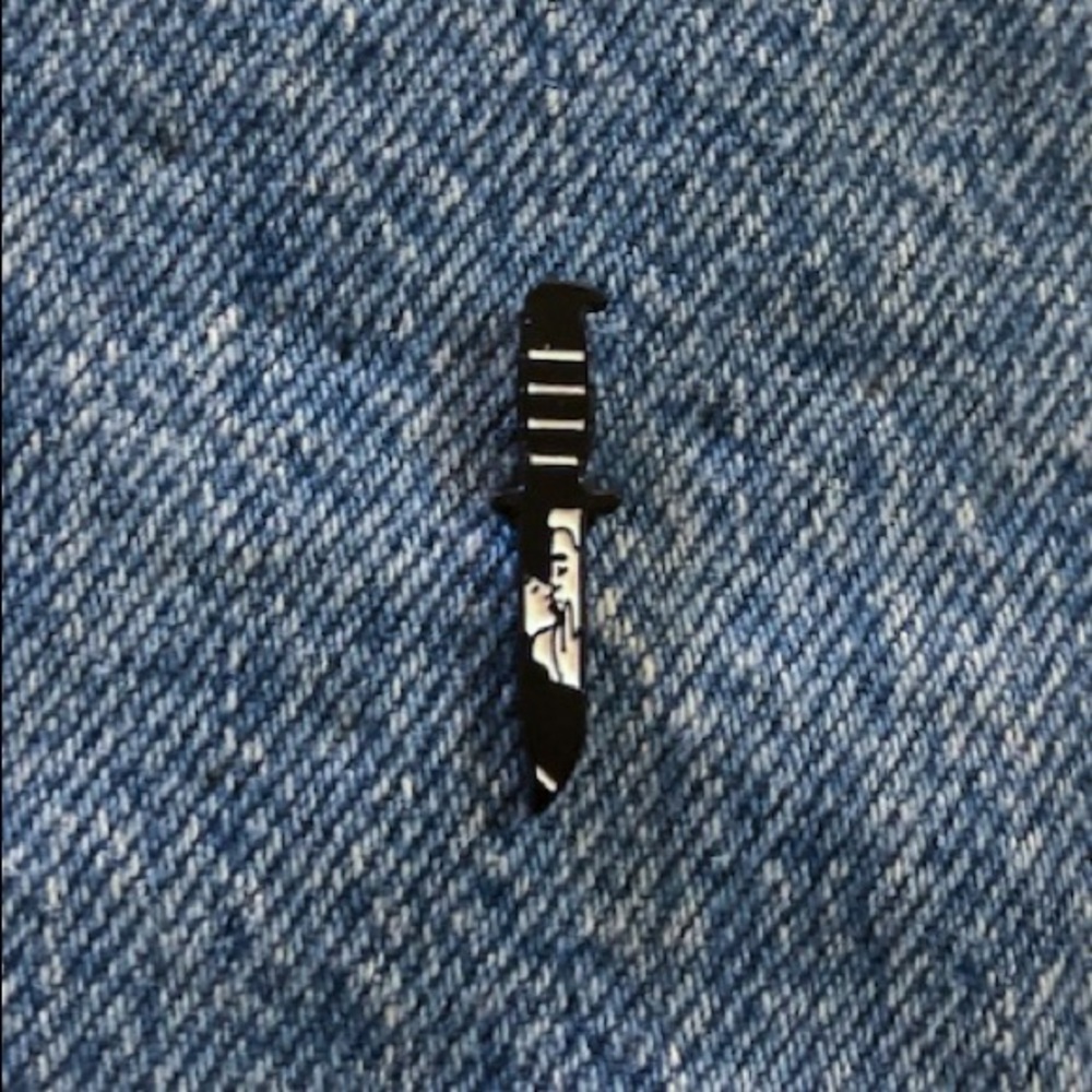 Couple Knife Enamel Pin